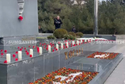 Sumqayıtda Xocalı soyqırımı qurbanlarının xatirəsi anılır