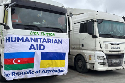 Sumqayıtdan Ukraynaya humanitar yardım yola salınıb