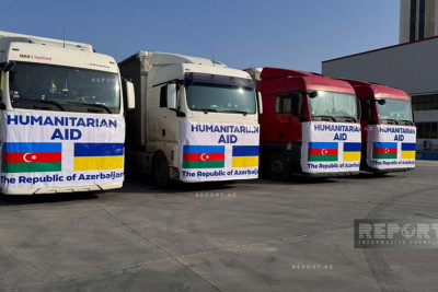 Sumqayıtdan Ukraynaya növbəti humanitar yardım göndərilib