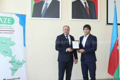 Gənc və istedadlı güləşçimiz təltif edildi