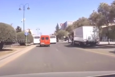 Təhlükəli manevr edən sürücü saxlanıldı - FOTO