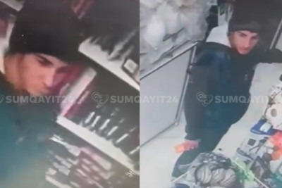 Sumqayıtda gənc iç geyimi mağazasından oğurluq edib - VİDEO