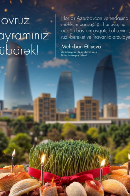 Mehriban Əliyeva Novruz bayramı münasibətilə Azərbaycan xalqını təbrik etdi - FOTO