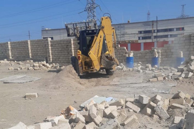 Sumqayıtda qanunsuz tikilən hasar sökülüb