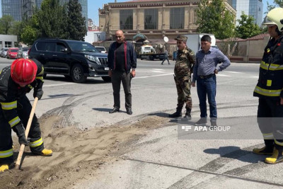 Sumqayıtda yolda “yağlı təhlükə”: FHN tədbir gördü