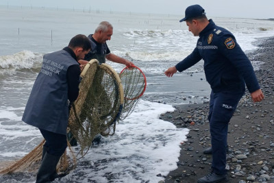 Sumqayıtda qanunsuz balıq ovuna qarşı REYD