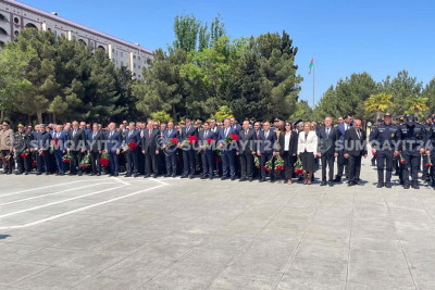 Sumqayıtda Ümummilli Lider Heydər Əliyevin xatirəsi anılıb