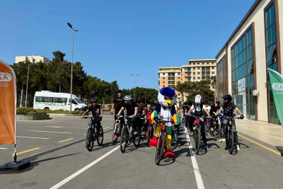 Sumqayıtda veloyürüş keçirilib