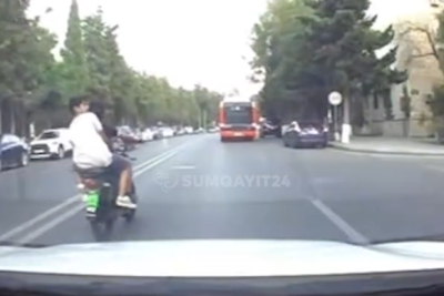 Sumqayıtda mopedlər azyaşlıların “oyuncağına” çevrilib - VİDEO