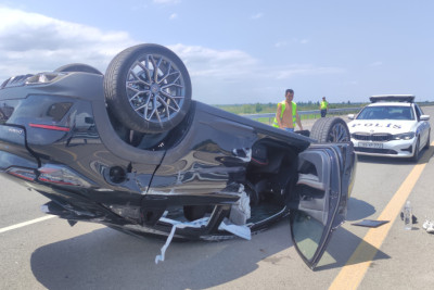 Sumqayıtlı xanım avtomobilini AŞIRIB