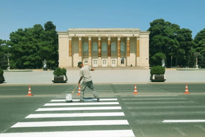 Sumqayıtda piyada keçidləri YENİLƏNİR