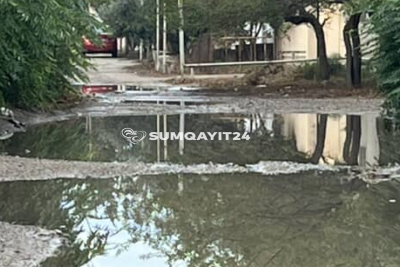 Sumqayıtda yağış hərəkəti ÇƏTİNLƏŞDİRİR