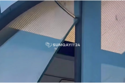 Sumqayıtda qəzalı avtobus dayanacağı TƏHLÜKƏ SAÇIR