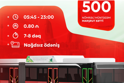 500 nömrəli avtobusun HƏRƏKƏT SXEMİ