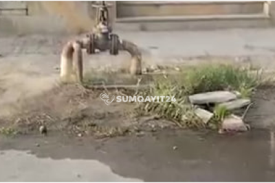 Sumqayıtda içməli su israfı – sakinlər qurumdan tədbir gözləyir