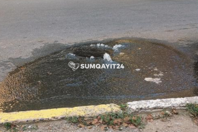 Sumqayıtda su xəttində qəza