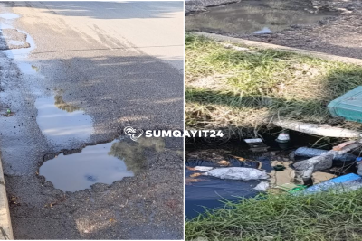 Sumqayıtda eyni ssenari: Su borusu dəyişmir, asfalt yenə sıradan çıxır