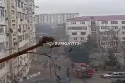 Sumqayıtda "yolka" yanğına səbəb oldu - Uşaq yaralandı