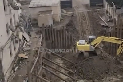 Sumqayıtda tikinti işləri digər binaları çökdürə bilər? - İDDİA