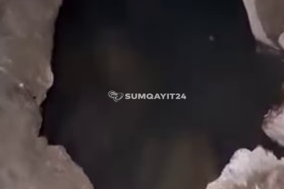 Sumqayıtda sakinlərə maneə olan ÇUXUR