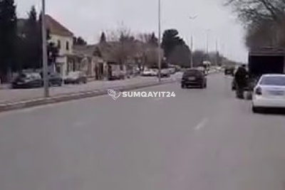 Sumqayıtda nəzarətsiz yol - Təhlükə dolu hərəkət