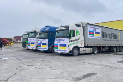 Sumqayıtdan Ukraynada humanitar yardım göndərildi