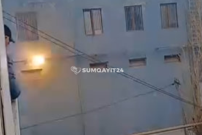 Sumqayıtda qısaqapanma partlayışa səbəb olub