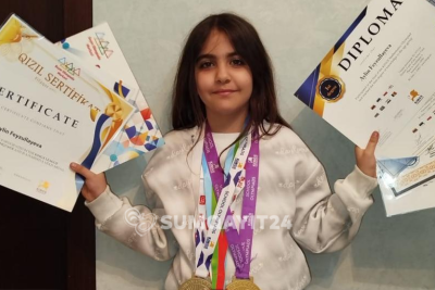 Sumqayıtın vunderkind qızı növbəti medalını qazandı