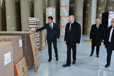 Sumqayıtda ildə 55 milyon kvadratmetr karton və qutu tarası istehsal olunacaq