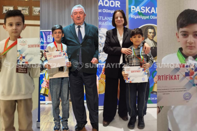 Sumqayıtın olimpiada medalçıları - Əbəlfəz, Amin, Muxtar, Ömər