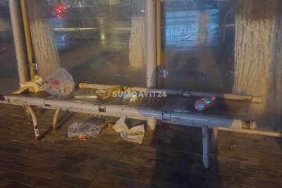 Sumqayıtda dayanacaqda xoşagəlməz "mənzərə"