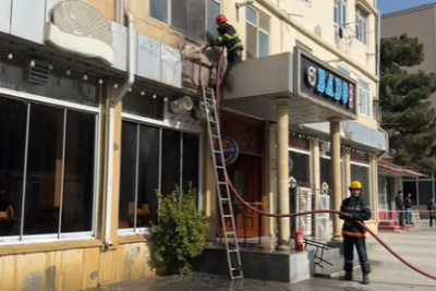 Sumqayıtda pivəxana yanıb