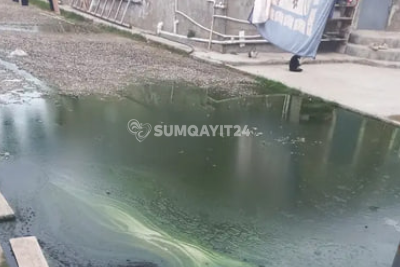 Sumqayıtda "kanalizasiya kabusu": Küçələr çirkab içində