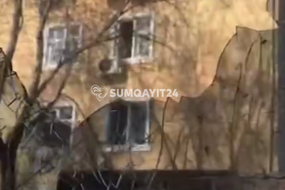 Sumqayıtda sınıq şüşəli avtobus bərpa edilib