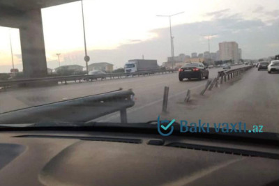 Bakı-Sumqayıt yolunda TƏHLÜKƏ