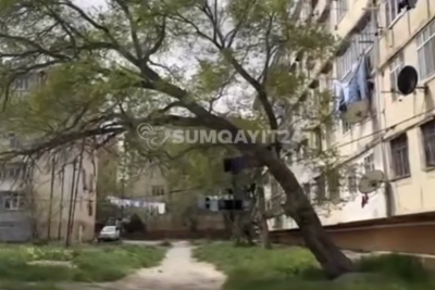 Sumqayıtda sakinləri qorxuya salan REAL TƏHLÜKƏ