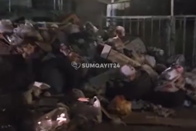 Sumqayıtda "zibil dağı" yaranıb