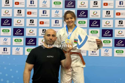 Sumqayıtlı cüdoçu qız QIZIL MEDAL qazandı