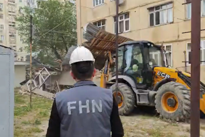Sumqayıtda qanunsuz tikili söküldü