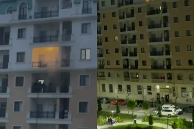 Sumqayıtda yanğın baş verib