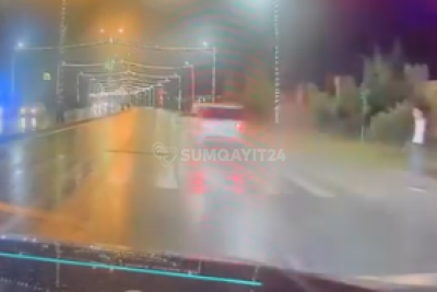 Sumqayıtda piyada ölümdən son anda yayınıb