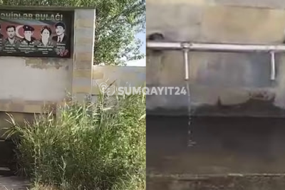 Sumqayıtda baxımsız vəziyyətdə olan şəhid bulağı