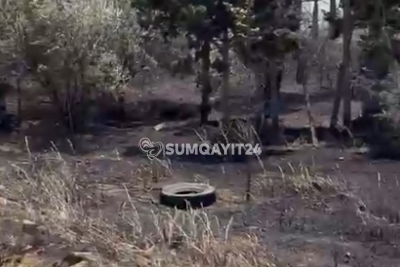 Sumqayıt yolunda YANĞIN
