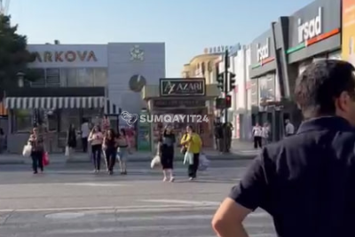 Sumqayıtda piyadalar qaydaları heçə sayırlar - VİDEO