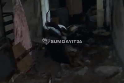 Sumqayıtda yanğından zərər çəkən ailələrin FƏRYADI