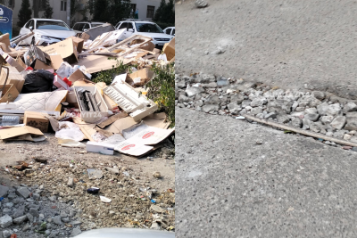 "Zibil, çuxurlar, kəsilmiş ağaclar, siçanlar" – 13-cü mikrorayondan ŞİKAYƏT