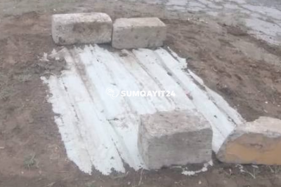 Sumqayıtda təhlükəli quyunun üzəri bağlandı