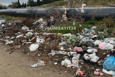 Sarayda qəbiristanlığın ətrafı zibil poliqonuna çevrilib