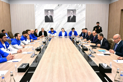 Sumqayıtlı gənc cüdoçular nazirlə görüşdülər